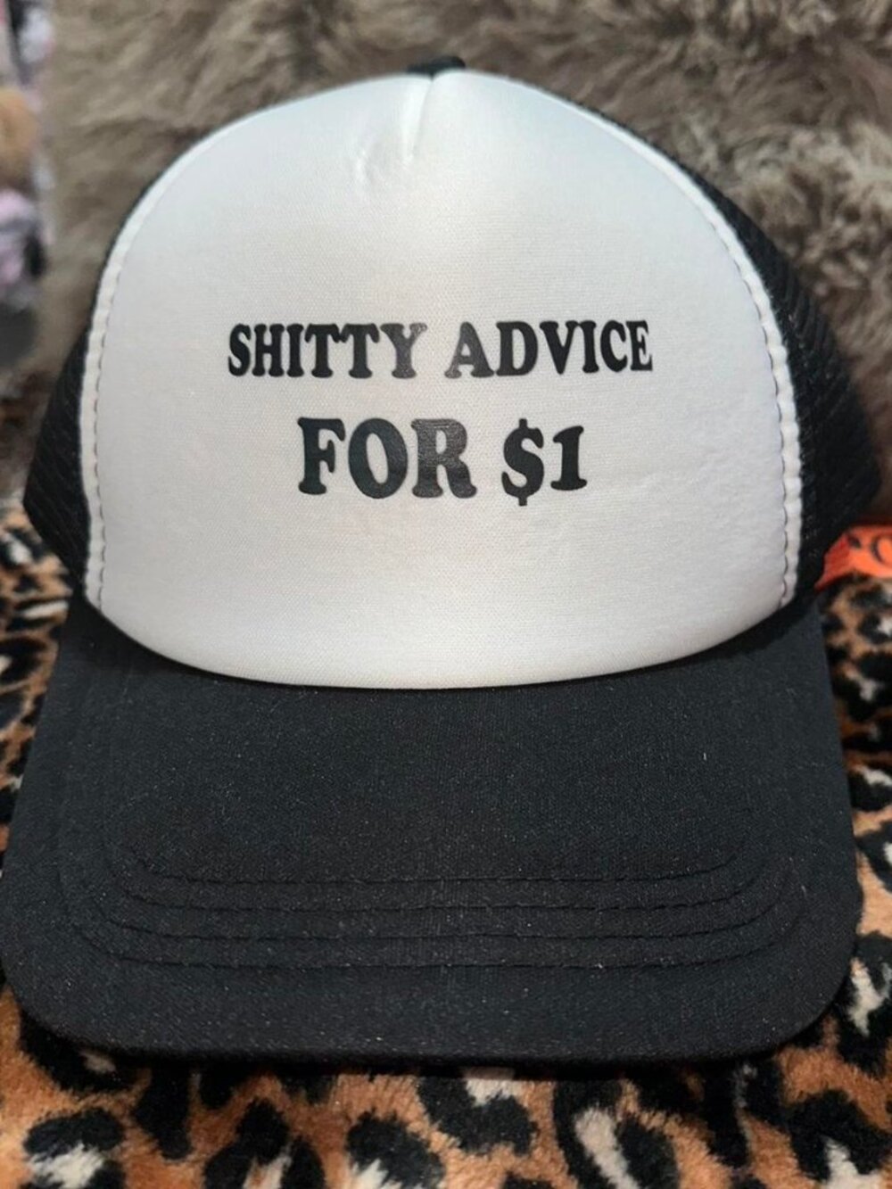 Shitty Advice For $1 Funny Trucker Hat Retro Snapback Baseball Cap